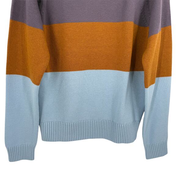 AYR Mens The Yachty Colorblock Sweater Extrafine Merino Wool Cotton Size M - Picture 4 of 10